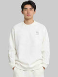 Men's fleece-lined warm waffle sweatshirt for spring and autumn